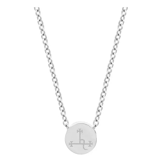 Very Dainty Lilith Sigil Mini Pendant Necklace (Stainless Steel)
