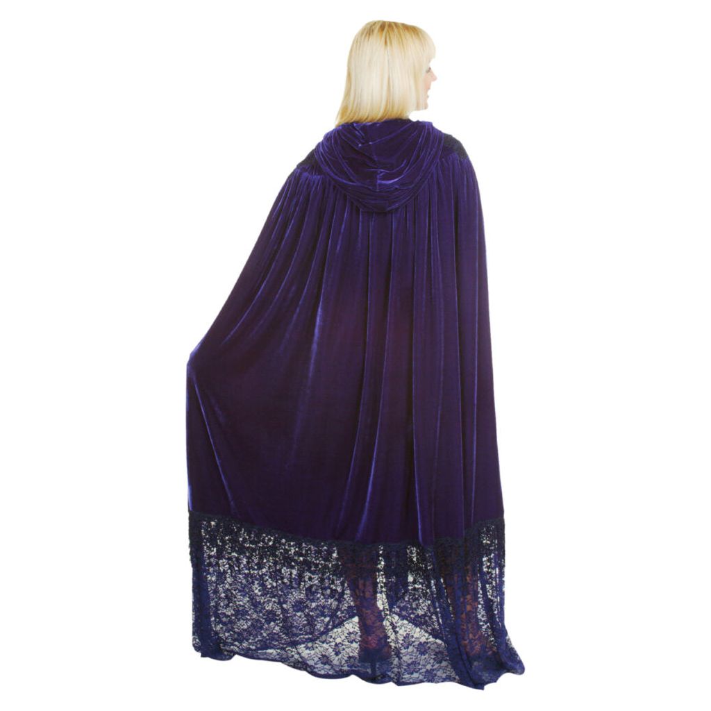 Purple Beautiful Victorian Cape with Lace Gothic