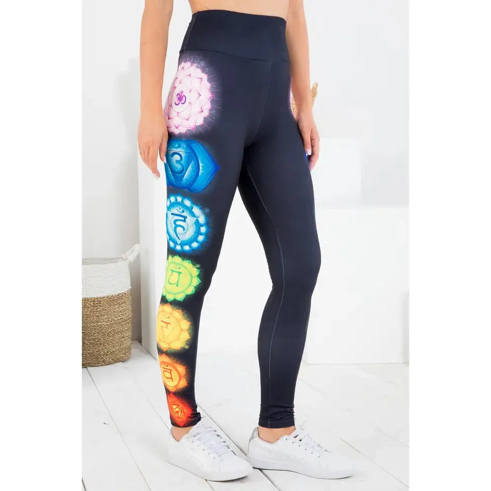 7 Seven Chakra Print Legging Yoga Pants S-L