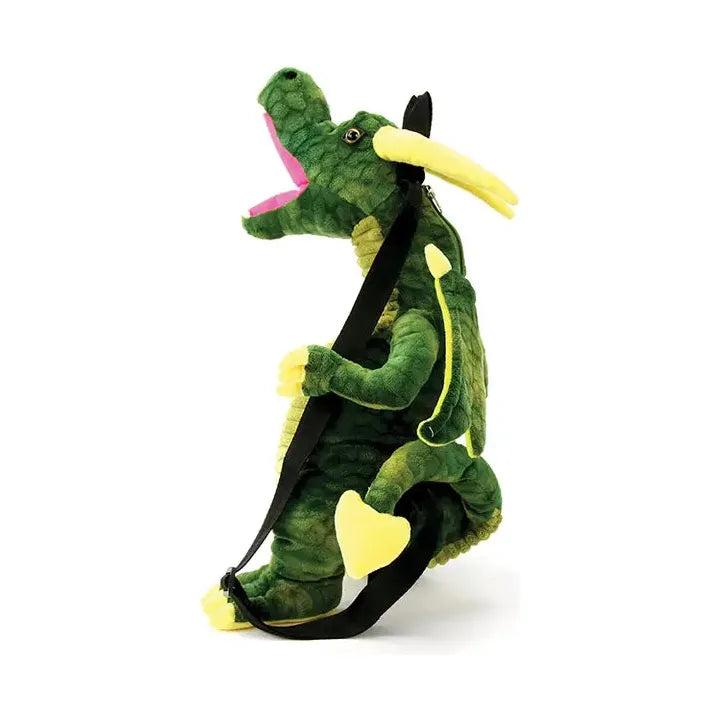 Furry Green Dragon Backpack