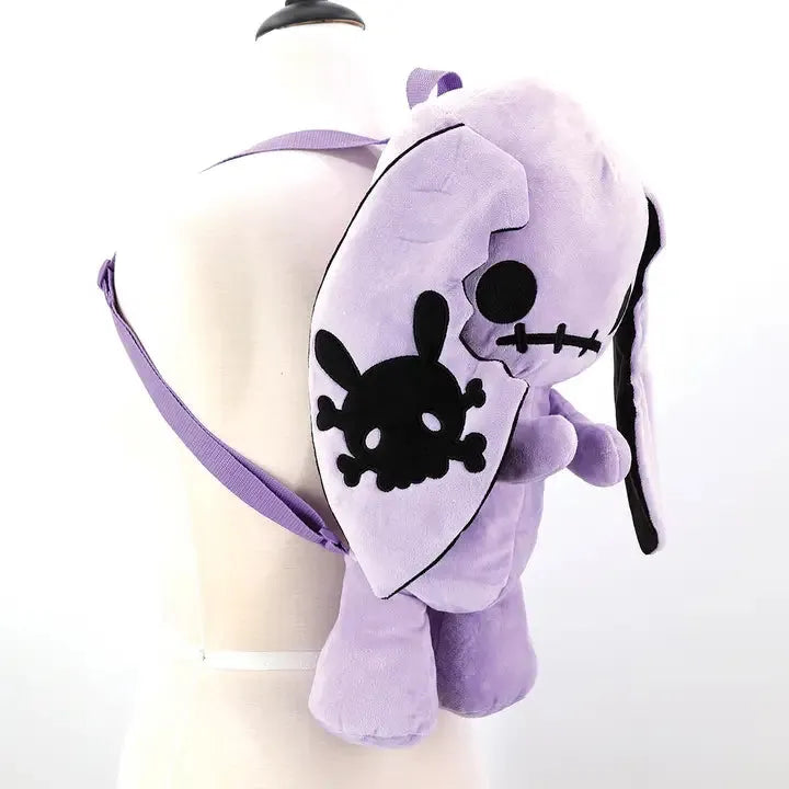 Purple Naughty Bunny Stuffed Backpack