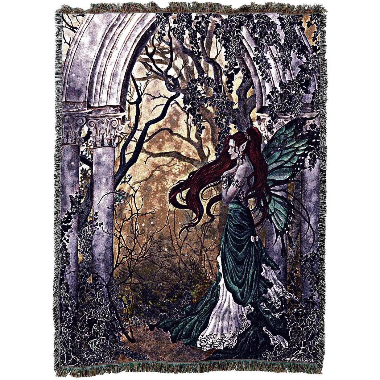 Direwood Fairy Tapestry Blanket By Nene Thomas