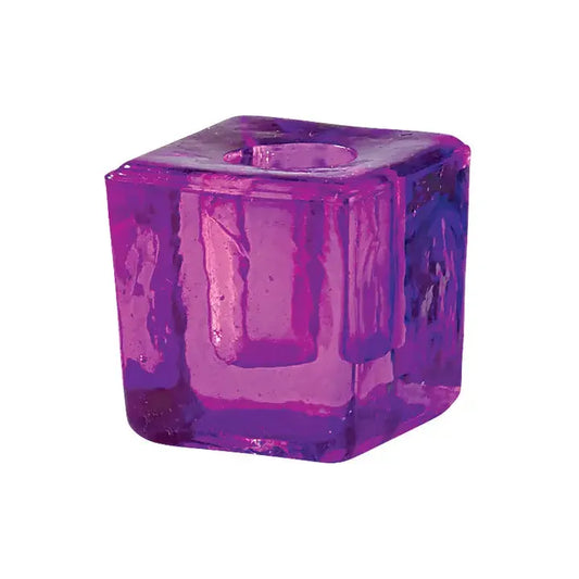 Purple Glass Mini-Candle Holder