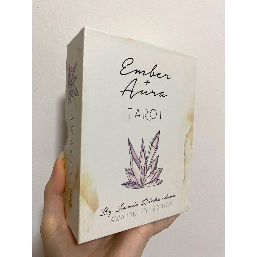 Ember + Aura Tarot by Jamie Richardson, 78 card tarot deck with companion guidebook and box