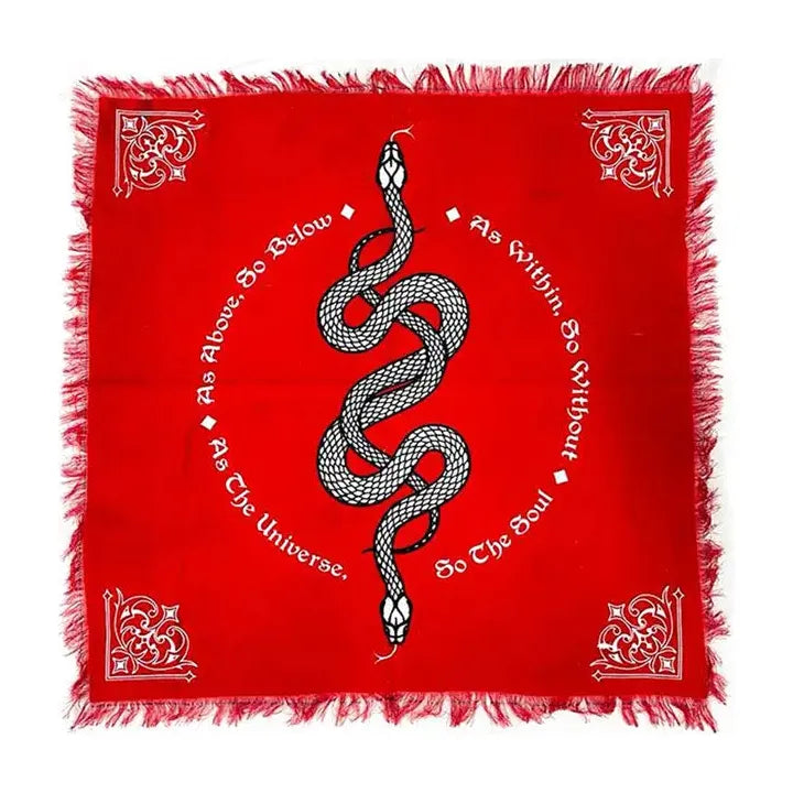 Red Serpent Altar Cloth (18 X 18 in.)