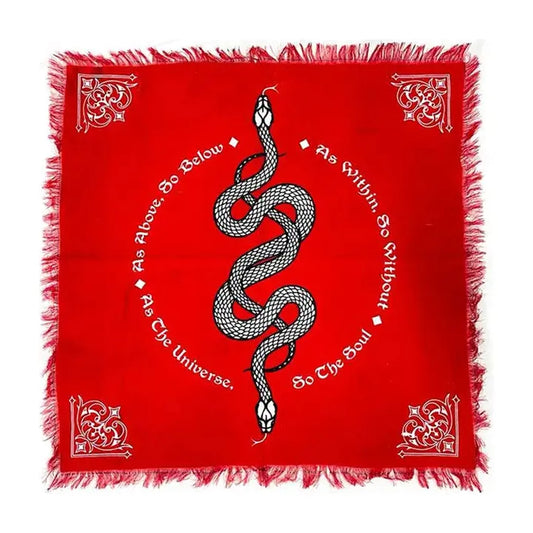 Red Serpent Altar Cloth (18 X 18 in.)