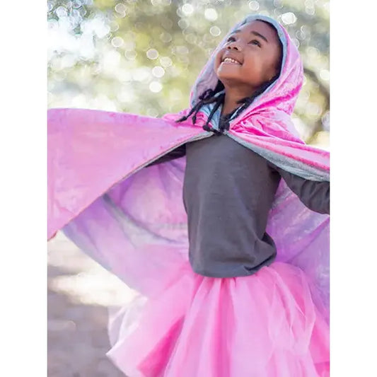 Child's Reversible Hooded Cloak - 30" Long | Double-Sided Cape