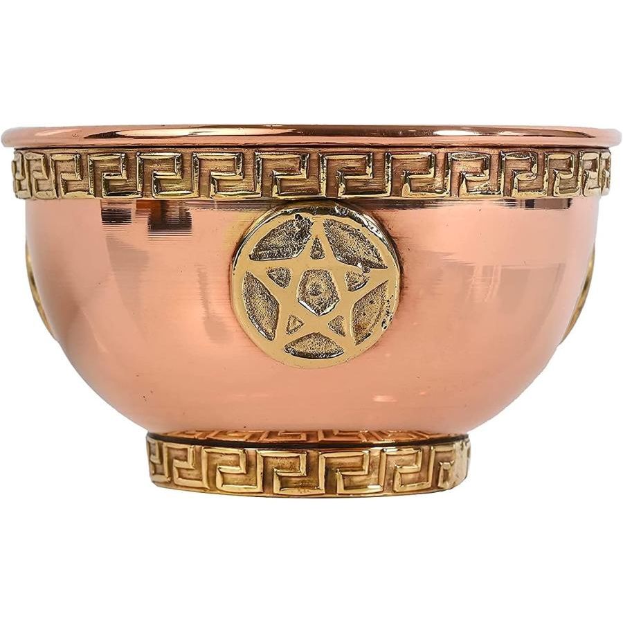 Pentacle Copper Offering Bowl 3"D