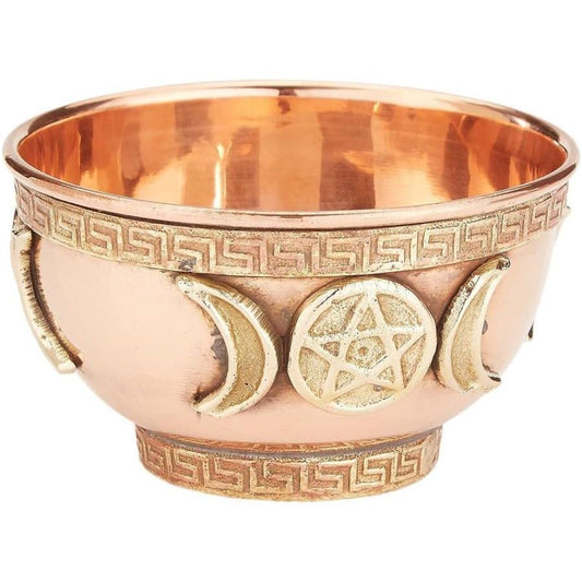 Copper Triple Moon Bowl