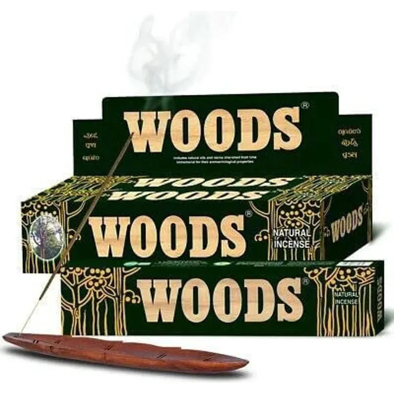 WOODS Premium Incense, Box of 20 Full Sized 9" Sticks