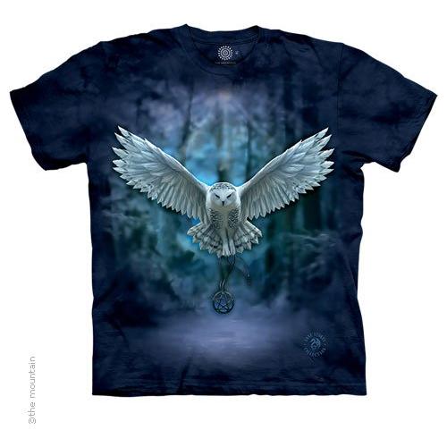 Awake Your Magic Tee Shirt by Lisa Parker Owl with pentacle