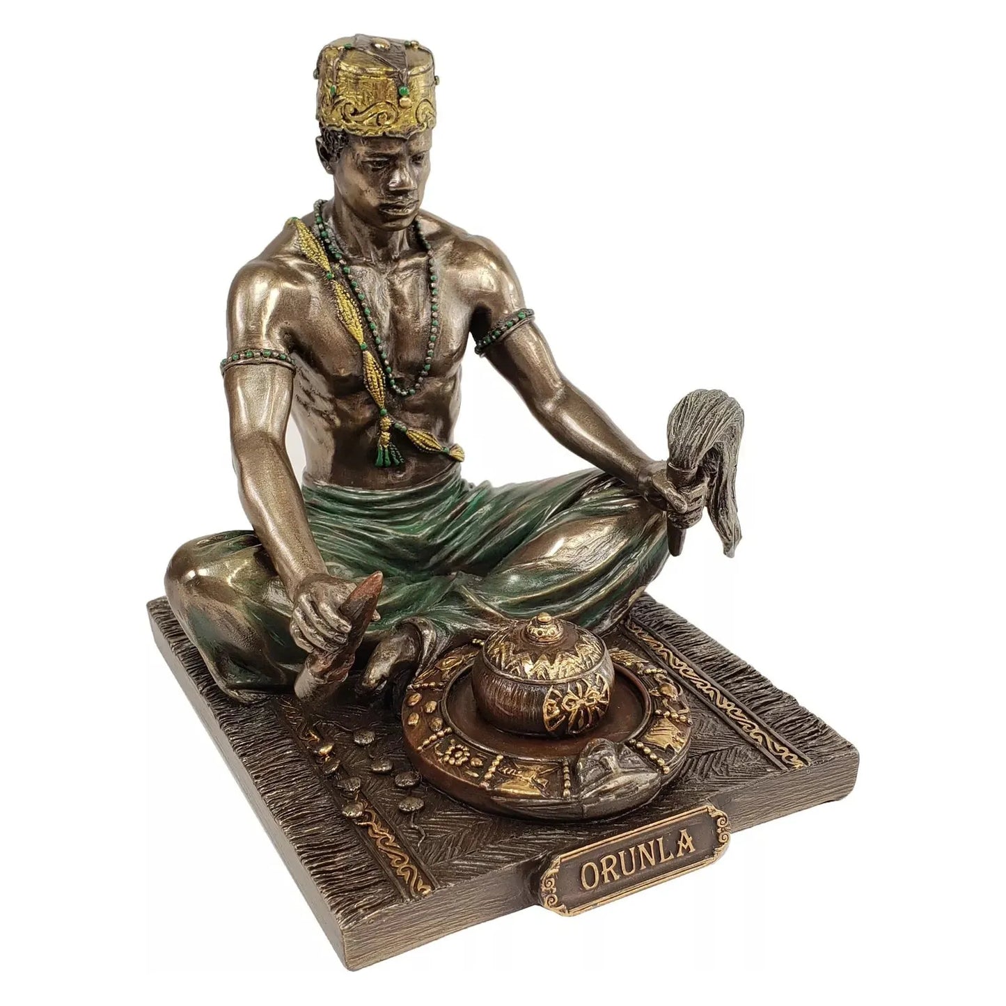 Veronese Design 5 1/8" Tall Orunla The Orisha of Wisdom Destiny and Prophecy African God Statue Cold Cast