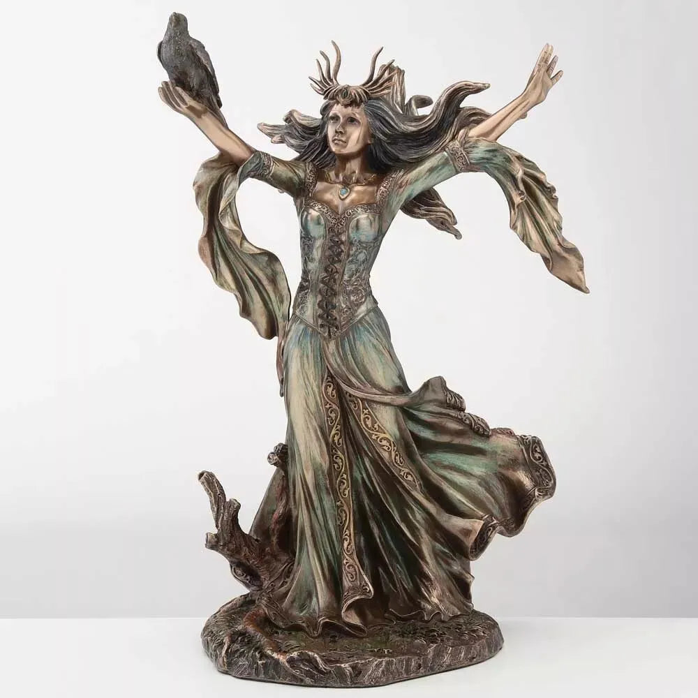 Morgan Le Fey Bronze Finish Sculpture