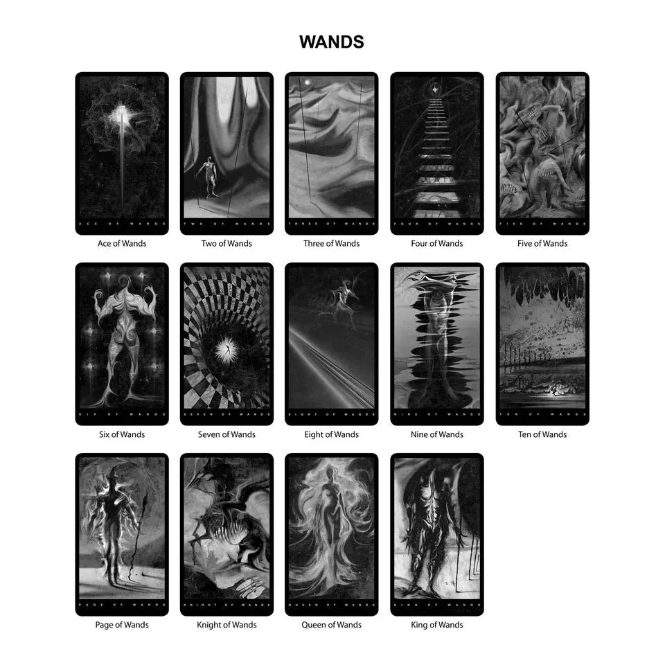 Black Tarot Cards Deck For Shadow Work By Da Brigh