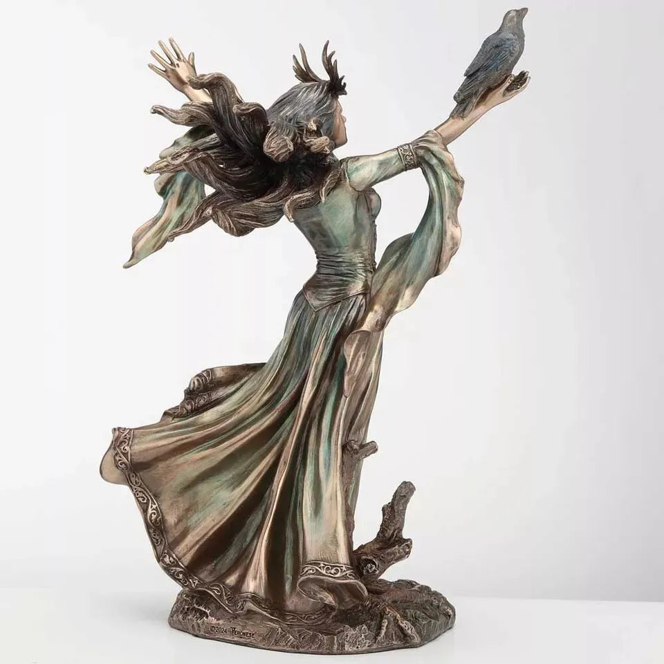 Morgan Le Fey Bronze Finish Sculpture