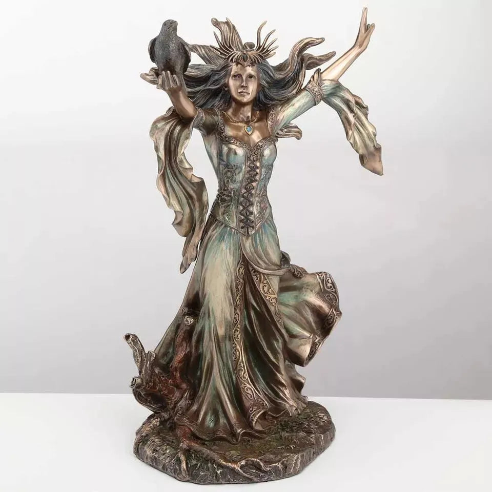 Morgan Le Fey Bronze Finish Sculpture