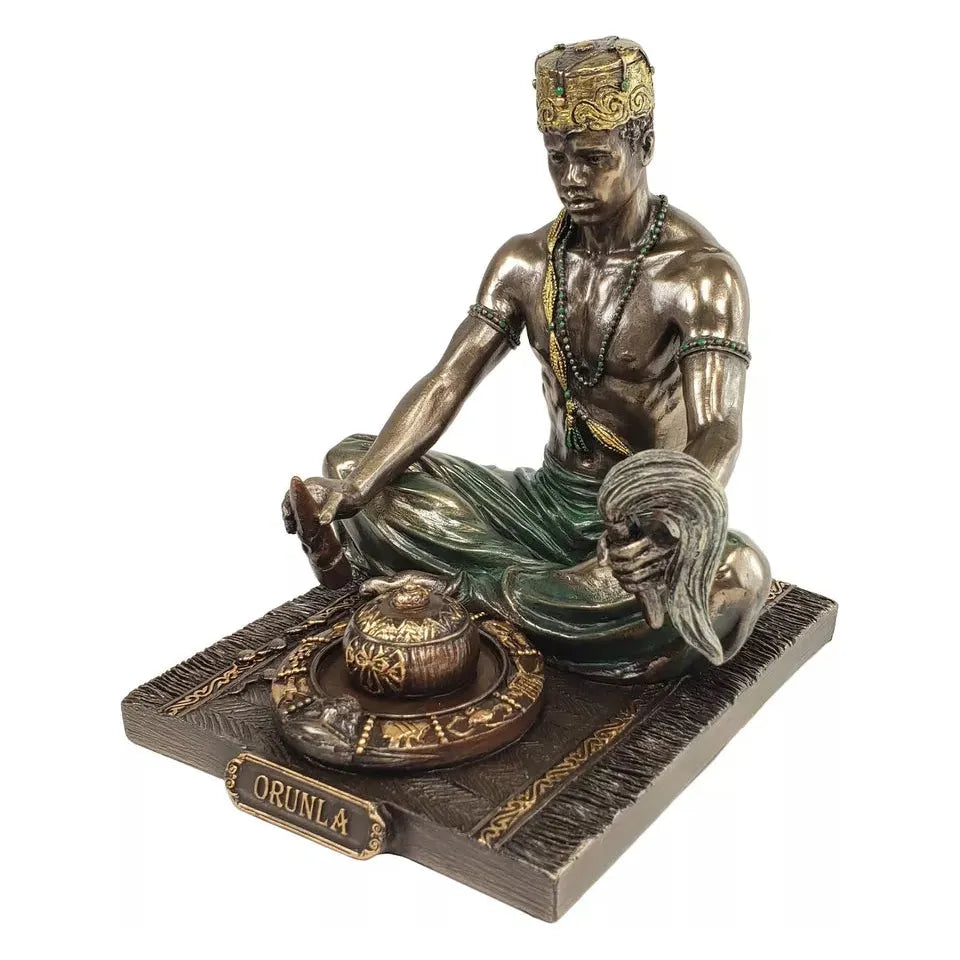 Veronese Design 5 1/8" Tall Orunla The Orisha of Wisdom Destiny and Prophecy African God Statue Cold Cast