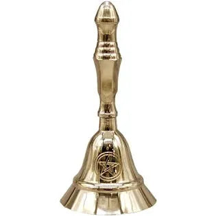 Brass Pentacle Altar Bell 5"