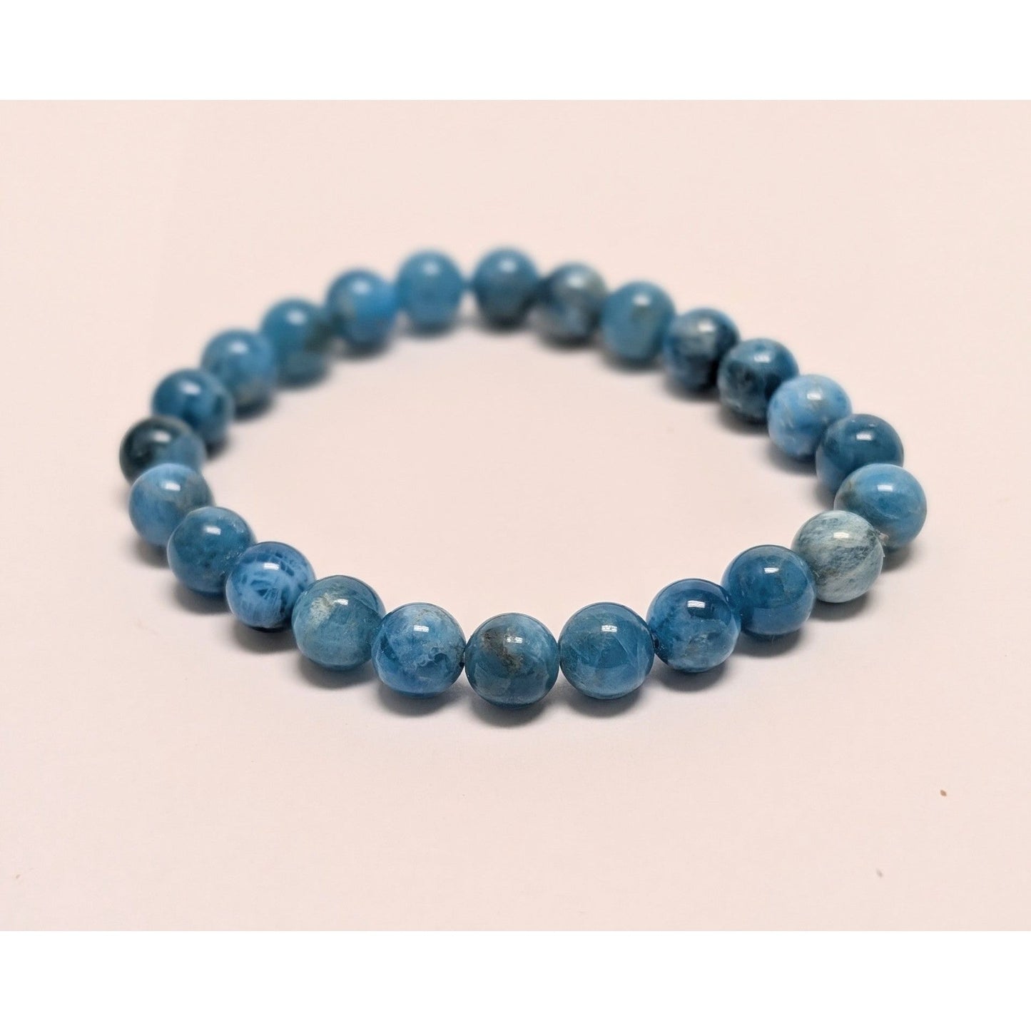 Blue Apatite Beaded Bracelet for Harmony and Manifestation