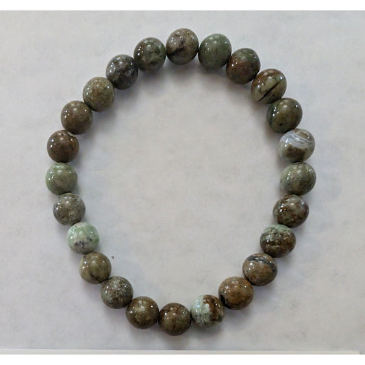 Green Opal Bracelet, for helping heartbreak, 8mm Beaded Crystal