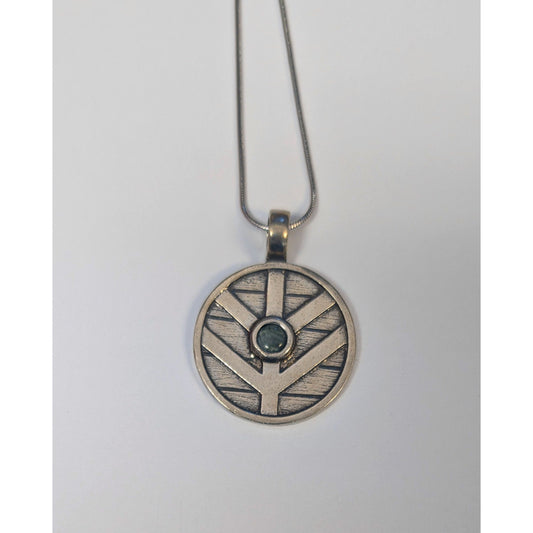 Viking’s Shield Pendant with Seraphinite – inspired by Vikings and Lagertha