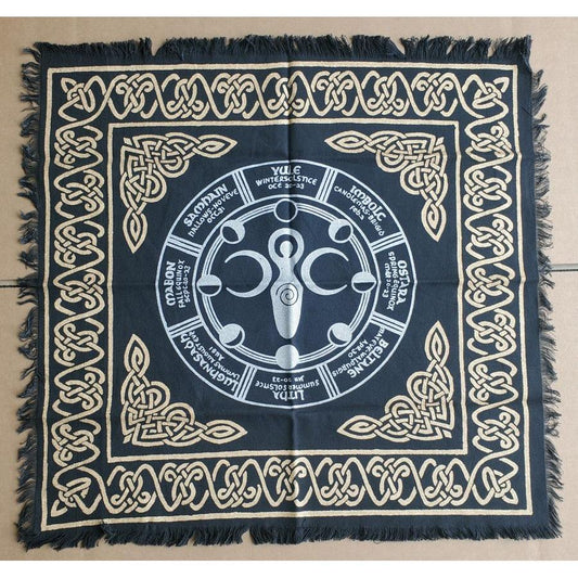 Goddess with Moon Phase & Wicca Calendar Altar Cloth- 24" x 24"