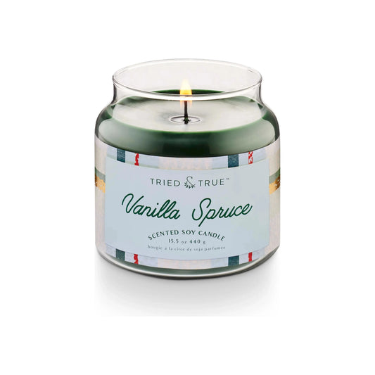 Illume Tried & True Scented Jar Candle Vanilla Spruce Winter Scent