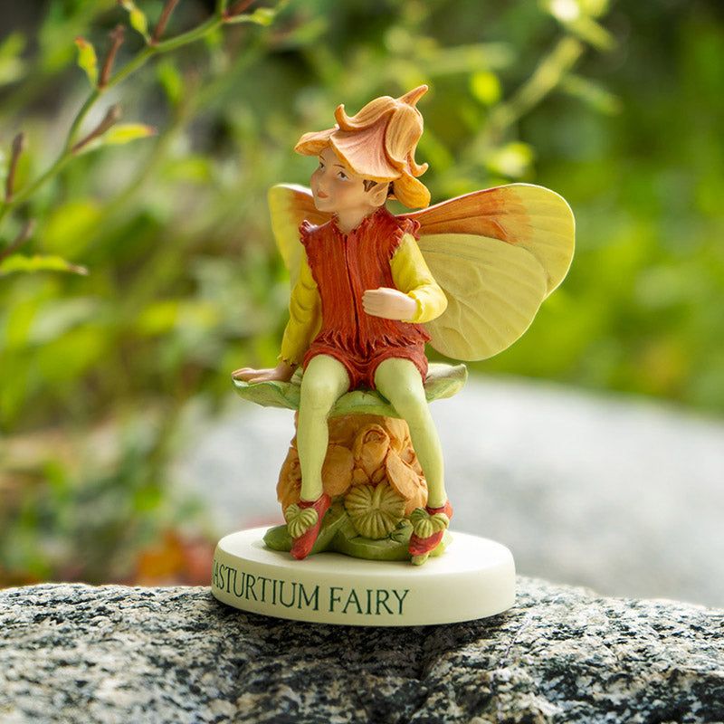 Nasturtium Flower Fairy Figurine by Cicely Mary Barker